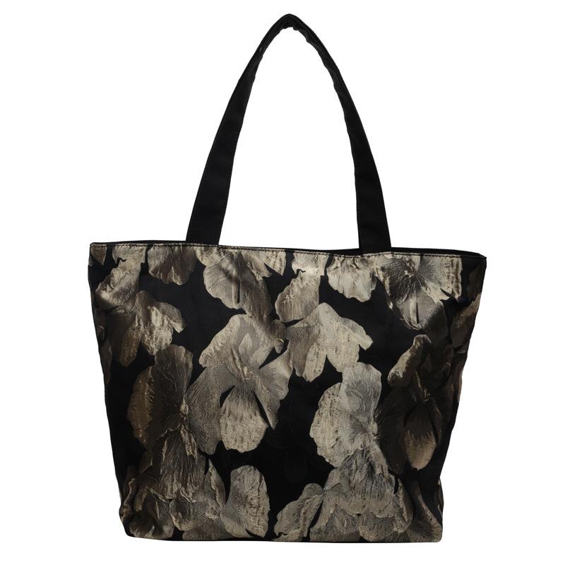 

Жаккардовая сумка через плечо женская сумка с цветочным принтом сумка-тоут золотой