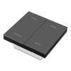 Smart Zigbee Tuya Double Switch with Alexa Voice Control, Aluminum Panel, and 86 Back Box Compatibility