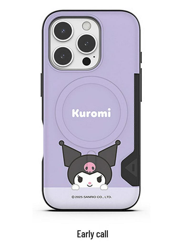 Magnetische Schutzhülle für iPhone 17 Pro Max mit Kartenschlitz - Hello Kitty & Kuromi