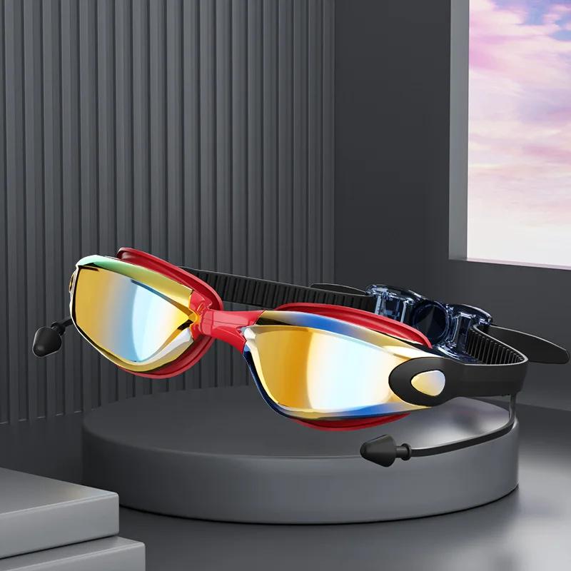 Swim Goggles Professional Swimming Goggles Anti-Fog Anti-UV No Leaking Swimming Goggles Adjustable Clear Vision Swimming Goggles