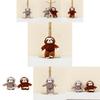 Cute Plush Monkey Keychain Adorable Long Arm Soft Toy Hanging Decoration For Bags