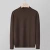 "2024 Autumn/Winter Men's Youth Half Turtleneck Knitted Sweater - Casual Mid-Neck Top"