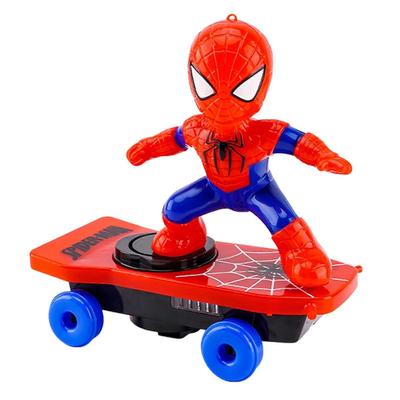 Giocattolo Robot Danzante di Spider-Man con Luci Lampeggianti e Musica - Monopattino Stunt Interattivo e Giocattolo Auto Elettrica Sensoriale per Bambini Regalo di Natale