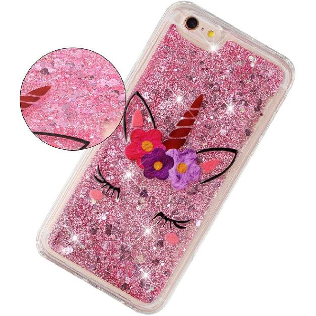 iPhone 6S Case Glitter Sparkle Floating Shiny Quicksand Clear Soft TPU Silicone Shockproof Protective Bumper Thin Cover for iPhone 6 / 6S 4.7 inch