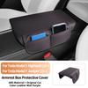For Tesla Model 3 Highland / Model Y Juniper Leather Car Center Console Armrest Box Pad Protection Cushion With Storage Function