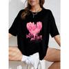 Oversized T-Shirt White Sexy Into Another Graphic Print For Casual Wear