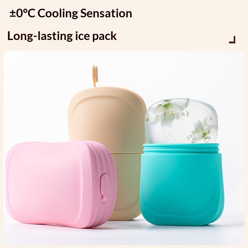 Silicone Ice Cube Face Ice Roller Massager For Beauty Skin Care Reusable Silicone Ice Mold For Cool Skin Tools