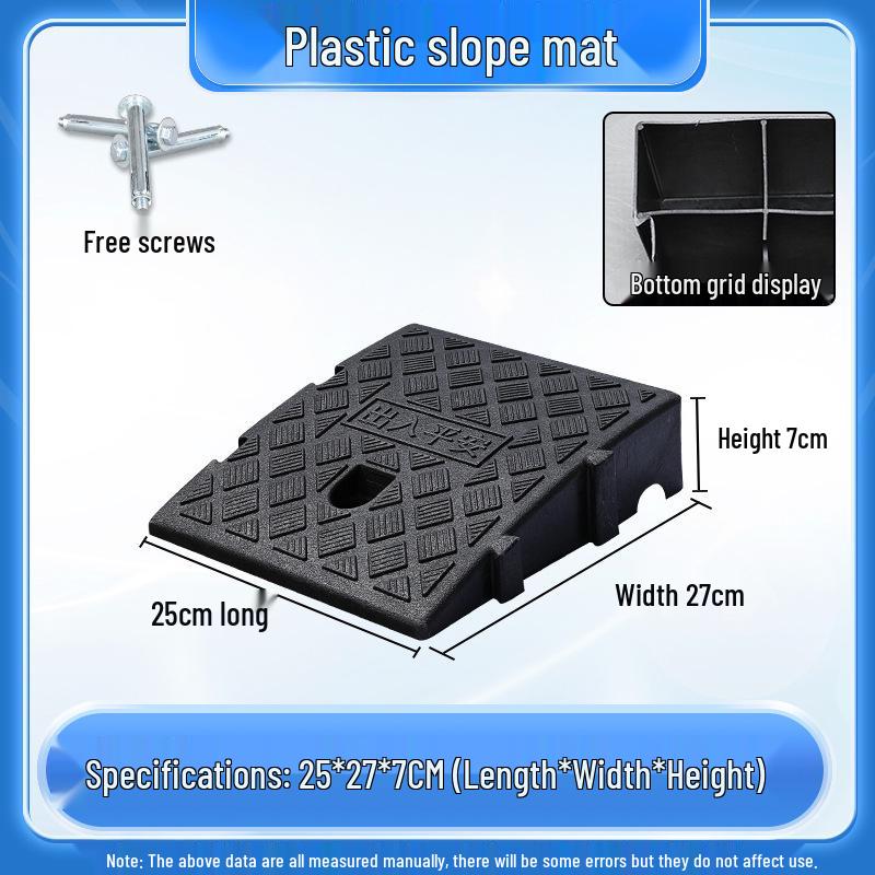 Home Car Step Threshold Mat - Plastic Curb Ramp