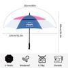 Large Golf Waterproof Umbrella Double-layer Long Handle Wind And Rain Resistant Straight Pole Umbrella Suitable 3-4 People