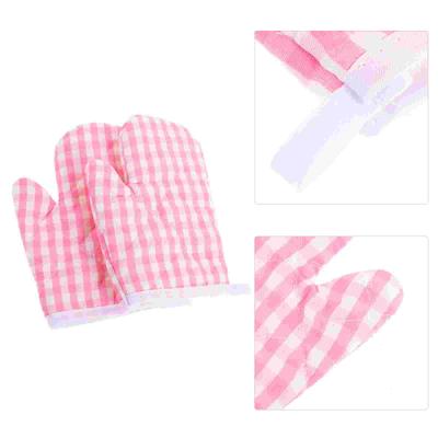 2 Stuks Magnetronhandschoenen Kinderen Hittebestendig Kinder Kookhandschoenen Oven Isolatie Polyester Keuken voor Handschoenen Bakken