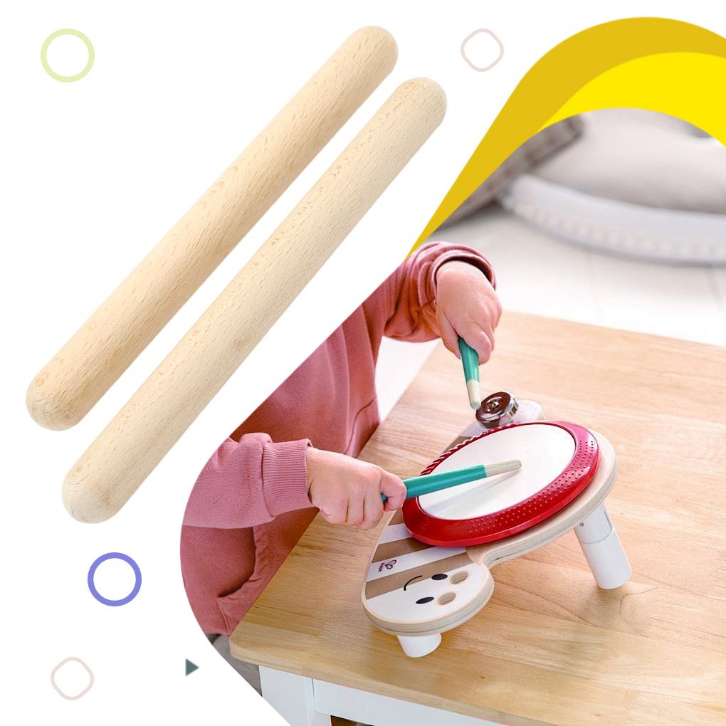 2piece Classical Wood Claves Easy To Play Musical Percussion Instrument Classic Claves Rhythm Sticks