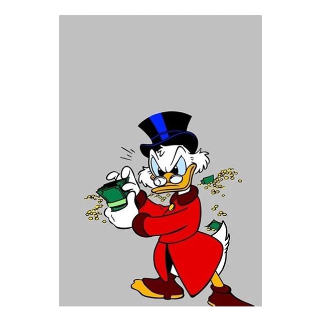 

Дональд Дак Алмазная Живопись Скрудж Макдак Деньги Мультфильм Граффити Настенный Постер Принты Гостиная Дом Картинки Декор Round 20x30cm