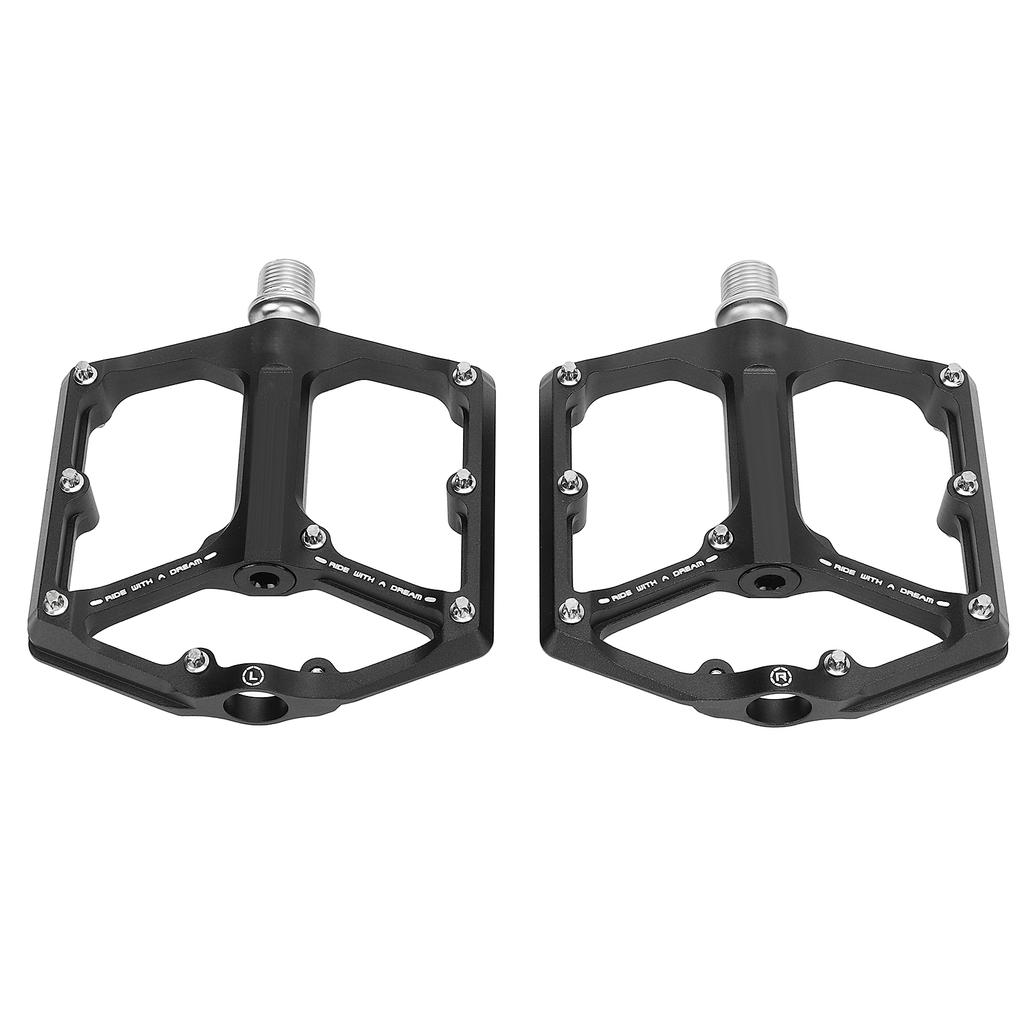 2 PCS Bicycle Pedal Enlarged Widened Non Slip 3 Peilin Black Aluminum Alloy Mountain Bike Pedal Bearing Pedal