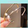 Modern Geometric Pearl Jewelry With 18k Gold Finish For Fashionable Women