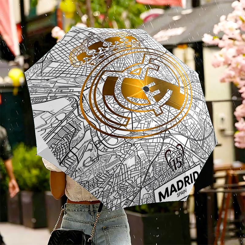 Football team Print Umbrella Automatic Opening/ Closing - Portable Foldable Design - Daily use for Travel/Outdoor - Gift for Birthday