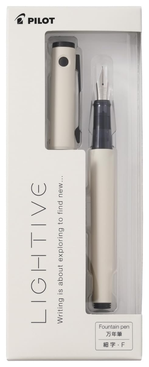 

Pilot Light Fountain Fine PFLT1OWF Pen, Nib, Off-White,