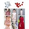 Set of 10 Jade Bead Buttons for Traditional Costume Cheongsam Closure Button Decor Accessories Bead Buttons DIY Supplies