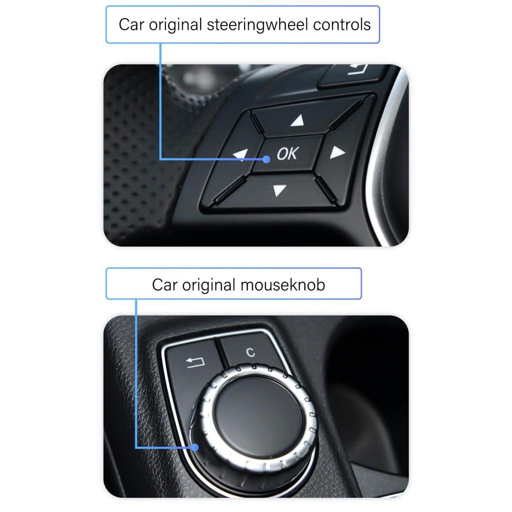 Sinairyu Wireless CarPlay Android Auto DAB HDMI Mirror-Link Compatible For Mercedes Benz A B C E CLS GLK Class NTG4.5/4.7 System