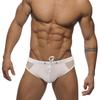JESSBORN Men's Mesh Swim Briefs: Solid, Sexy Cutout Triangle Swimwear