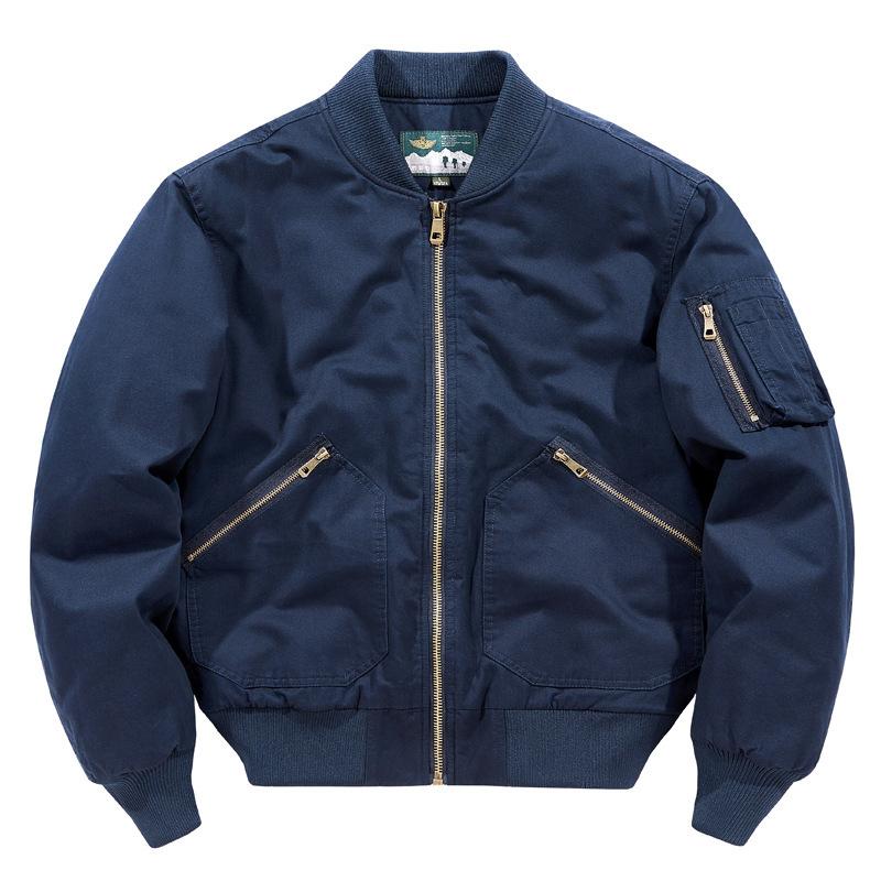 Pure Cotton Flight Cotton-padded Men's Jacket Autumn and Winter Loose Top Clothing American Retro Tooling Baseball Collar Thickened Cotton Clothing