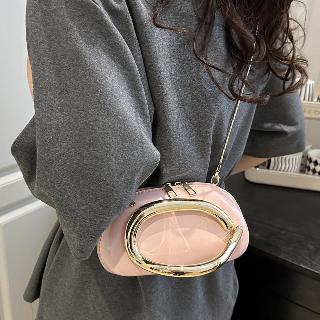 Wholesale niche design round box bag women's bag 2025 spring new light luxury versatile shoulder bag casual chain messenger bag