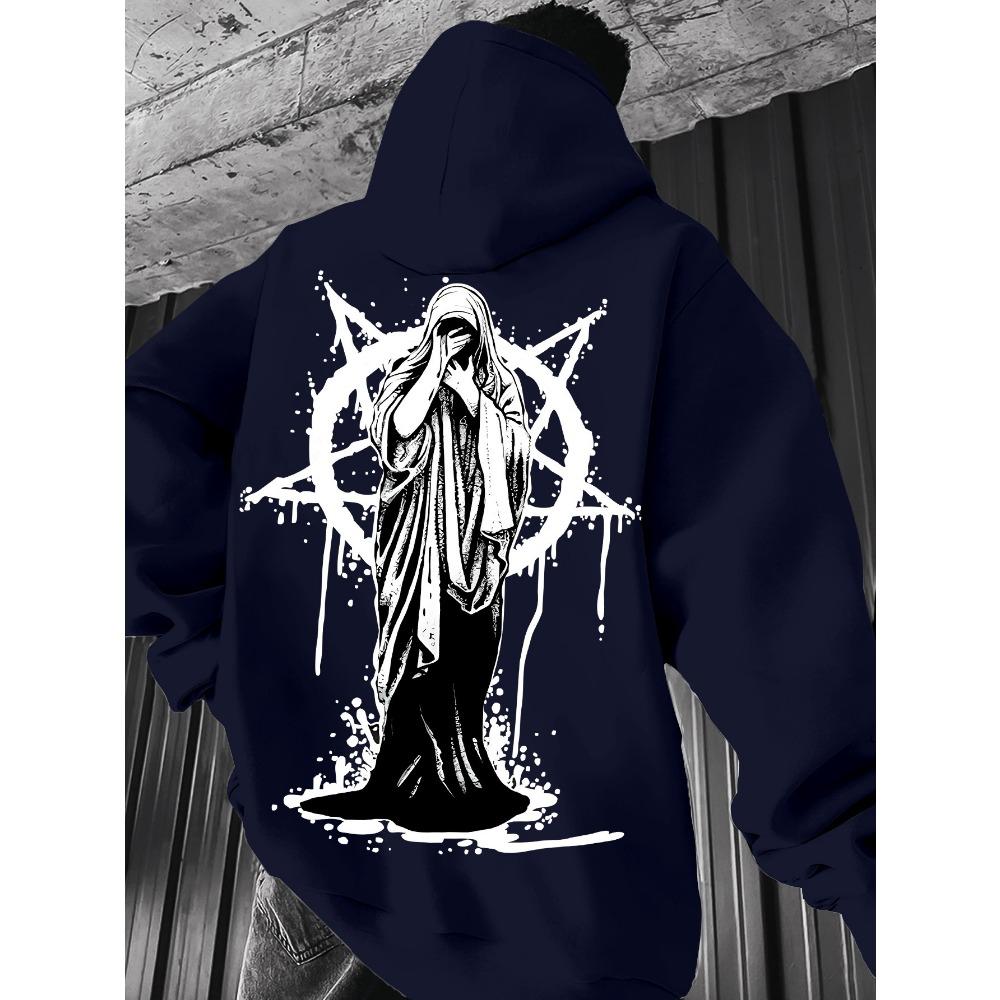 Weeping Lady Printed Men's Hoodies Pullover Autumn Casual Clothes Women Tops Outdoor Street Sweatshirts
