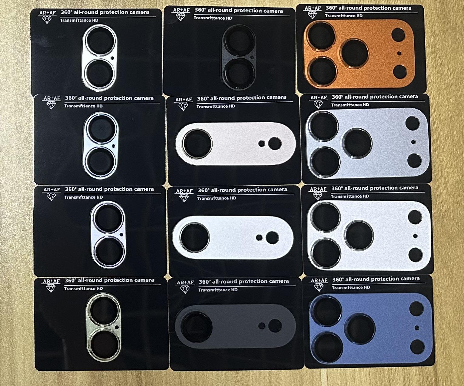 

Compatible Matte Metal Armor Lens Film for iPhone 17 Pro Max iPhone 17 Silver