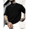 Men's Cotton T-Shirt with Trendy Print - Summer Short Sleeve Round Neck Casual Tee, Machine Washable Breathable Fabric for Streetwear & Daily Wear