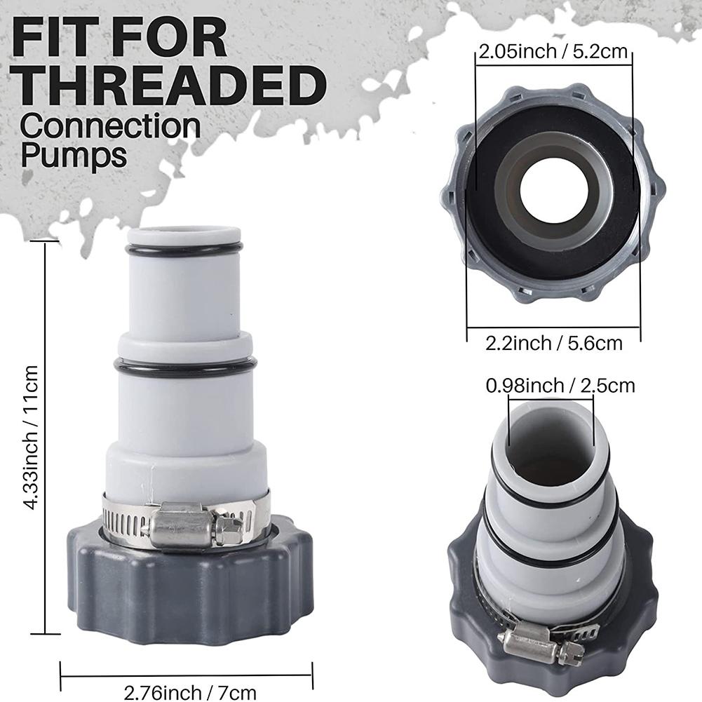 Hose Adapter for Intex Threaded Connection Pumps Plunger Valve Pool Drain Parts