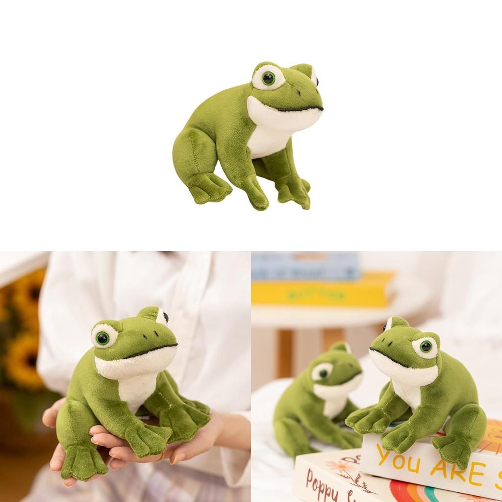 Plush Green Frog Toy Animal Stuffed Doll Bedroom Decoration Cute Gifts Kids
