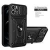 Suitable for IPhone17Pro Max Lijia Window Push Mobile Phone Case Apple 12 Magnetic Ring Anti-drop Protective Case