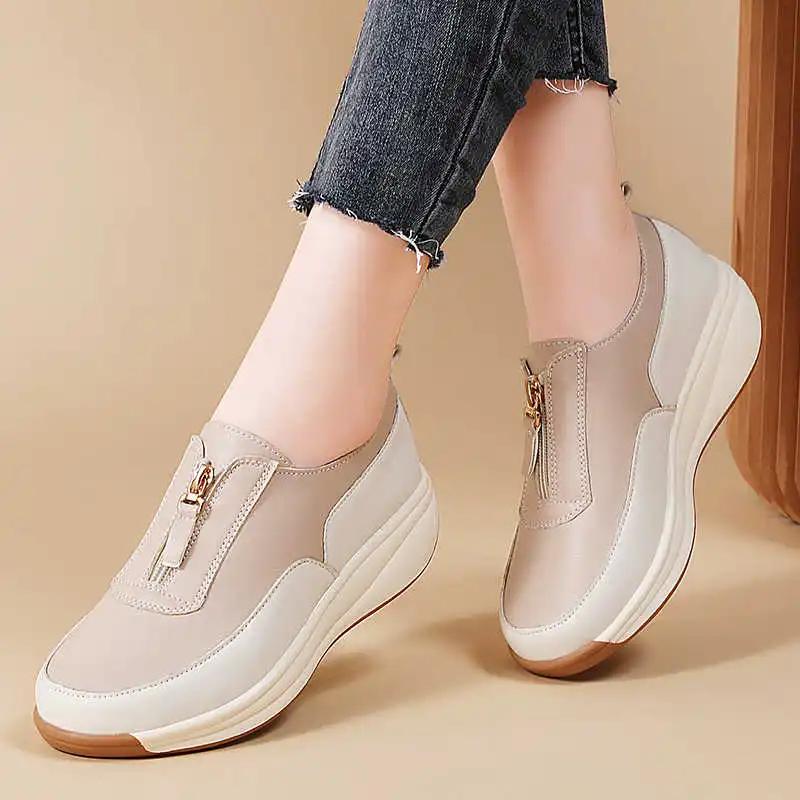 Fashion Round Nose Appearance Increases Multicoloured Shoes For Women Mary Jane Brown Woman Sneakers Trainer Brand Sports