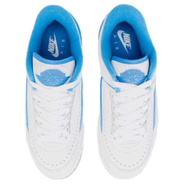 Air Jordan 2 Retro Low GS UNC Kids Sneakers White University-Blue FJ6869-104