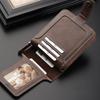 Men's Retro Simple Multi-Card Slot Polyester Zipper Wallet