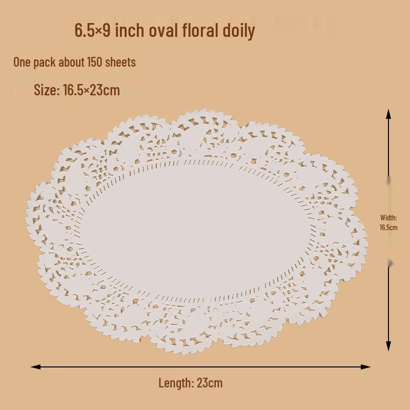 Rendas de Papel Oval Absorventes de Óleo para Assar Wutuo