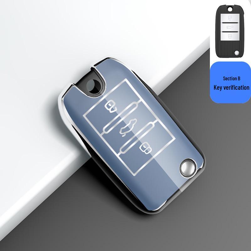 Compatible Key Case for MG 3/5/6, ZS, New Energy, HS, Rui Xing, and MG6 Pro - Third Generation Car Buckle Package