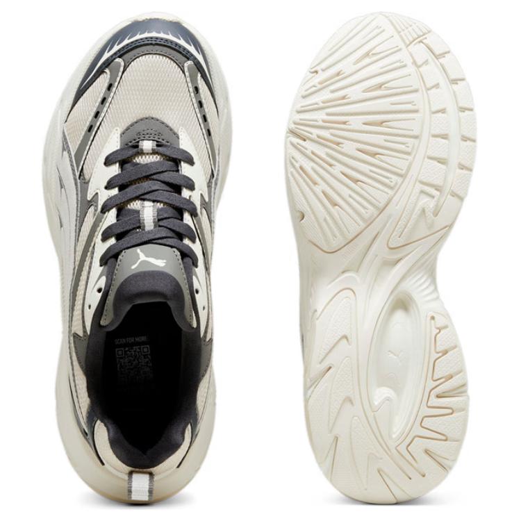 PUMA Morphic Textile, Split Cow Leather, Artificial Leather Low top Casual Shoes Unisex Ecru 395920-04