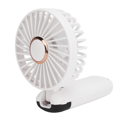 Faltbarer leiser Handventilator 5 Geschwindigkeiten USB wiederaufladbar, 19x9cm Weiß