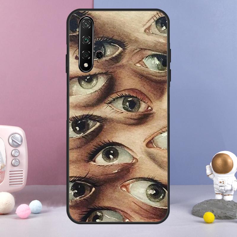Scary Face Eyes For Huawei Nova 7i 8i 11i 12i 12s Y73 Y70 Y90 Y60 Y72 Y61 Y91 9 10 SE P30 Pro P40 Lite Case