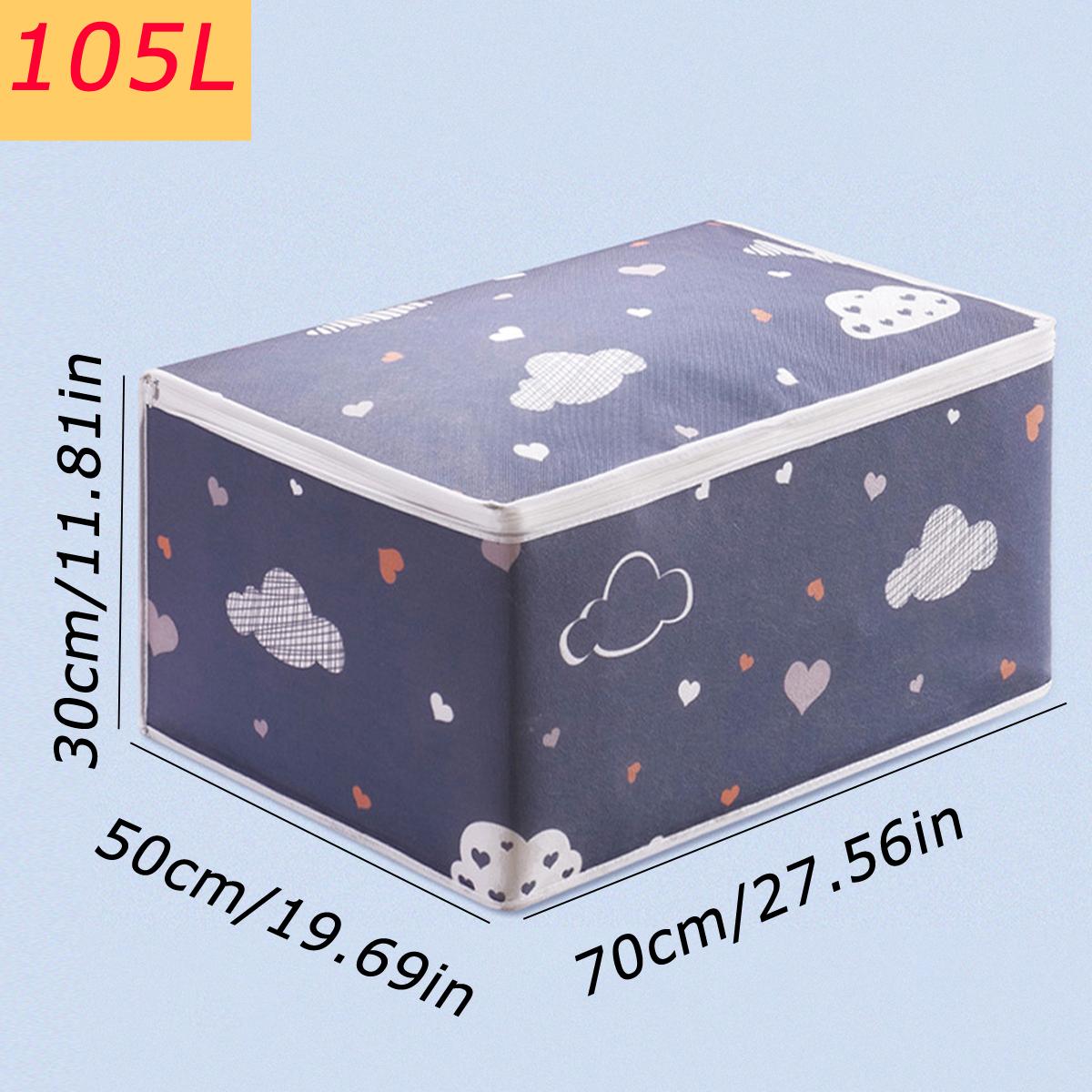 

Влагостойкий органайзер 105л, сумка для хранения одежды, одеяла, большая вместимость, сумки для сортировки одеял, пылезащитный шкаф для хранения под кроватью