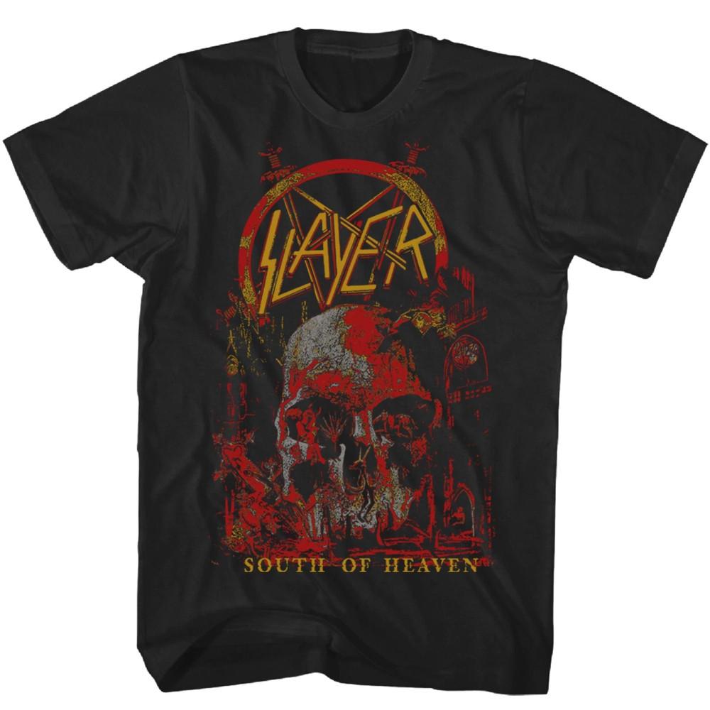 Slayer South of Heaven  Mens Rock and Roll Music Band Classic Tee Black Unisex T-Shirt M