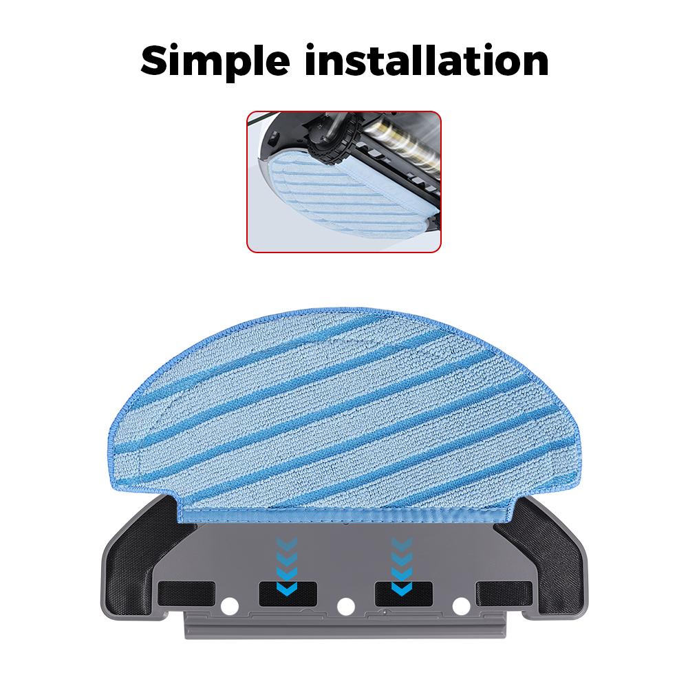 Mop Cloths For Ecovacs Deebot Ozmo T8/T9/N8 Series Robot Vacuum Cleaner Replacement Superfiber Microfiber Washable Mop Pads Part