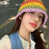 LOOKING4U Rainbow Rattan Bucket Hat C2 Violet