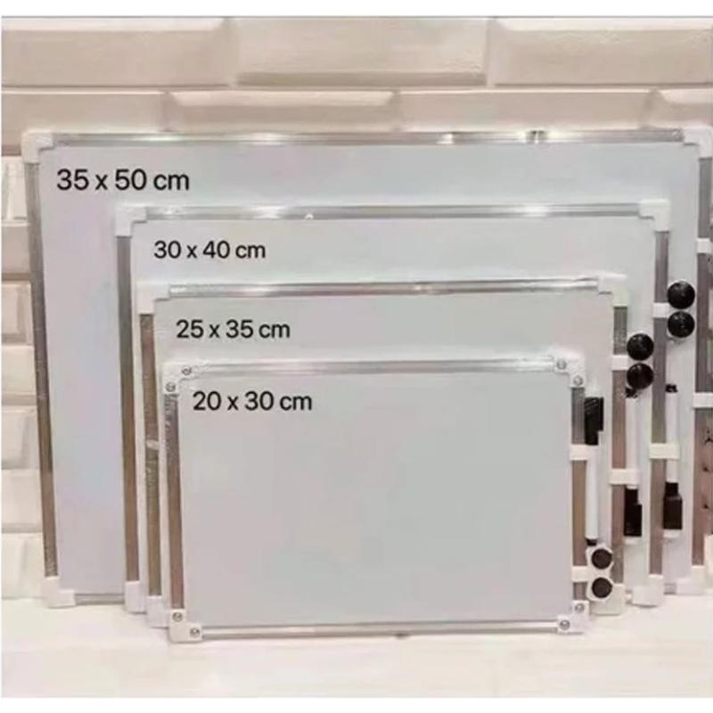 Wall-Mounted Double-Sided Magnetic Aluminum Whiteboard With Two Magnets And Whiteboard Marker With Eraser For Teaching Learning