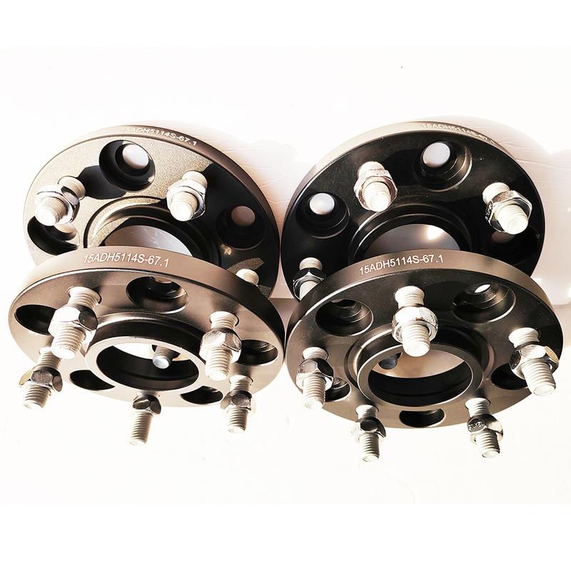 15mm 4PCS Car Wheel Spacer Adapter PCD 5x114.3 CB 67.1mm Suit 5 Lug Nuts For Mitsubishi MAZDA Widened Gasket 4PCS 15mm silver