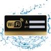 WIFI Sign Mirror Wall Stickers 3D Acrylic Rewritable Handwriting Account and Password For Public Shope Signage Decorate