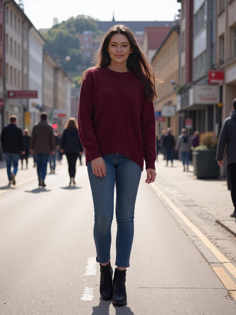 009 Women's Knitted Sweater: European & American Autumn/Winter, Round Neck, Loose Fit, Cross-border, New Arrival