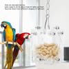 Acrylic  Feeder, Transparent High Temperature Proof Puzzle Food Basket with Different Shapes Lattices for Birds  Hamster