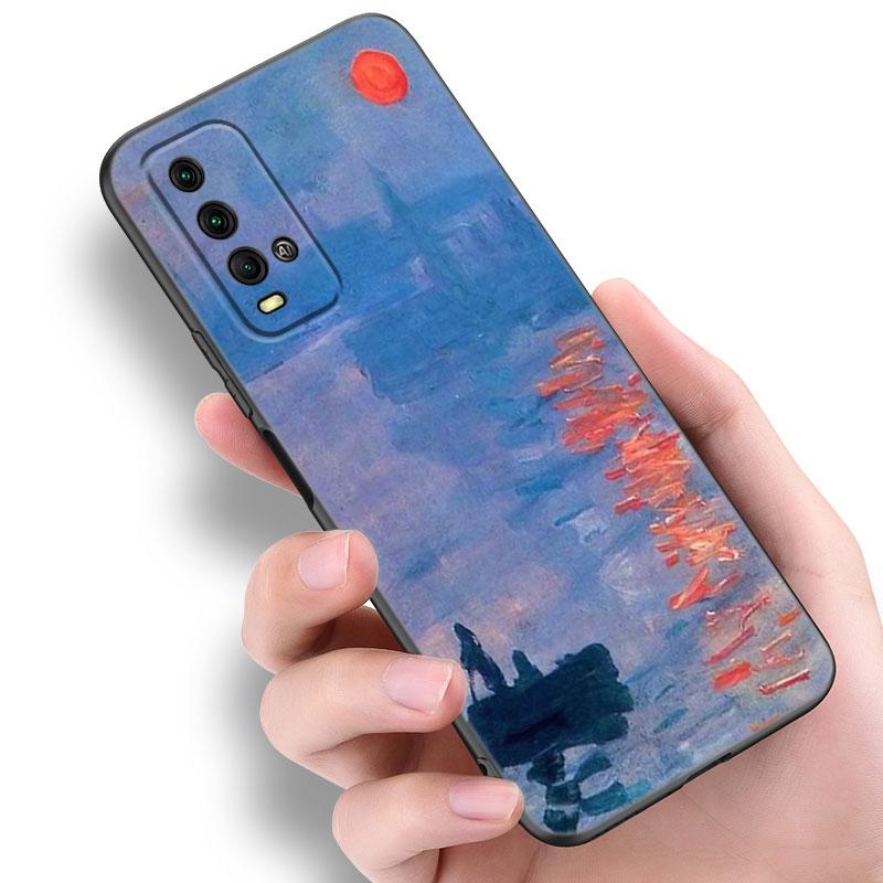 Pouzdro na telefon s olejomalbou Van Gogha pro Xiaomi Redmi Note 5 6 9T K20 K40 K50 Pro 7A 8A 9A 9C 9i 10A 10C A1 S2 Měkký TPU Černý Kryt