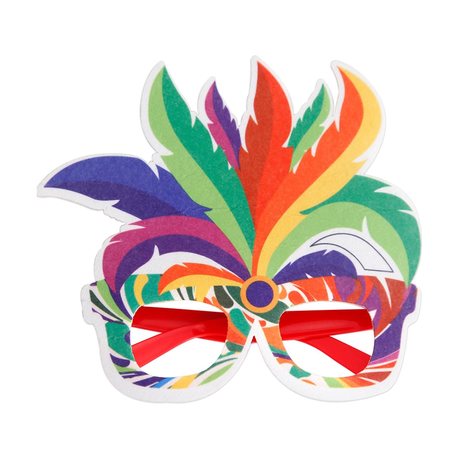 

Новые декоративные очки для Марди Гра, праздничная вечеринка, реквизит для фотосессии, наряд для выпускного вечера, красочные оправы для очков One Size